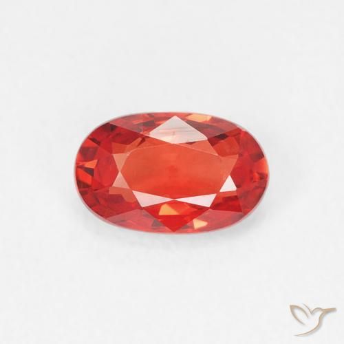 0.61ct Natural Rojo carmesí claro Zafiro, Ovalada, VS