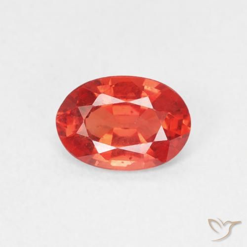 0.54ct Natural Rojo medio Zafiro, Ovalada, VS
