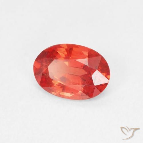Zafiro Rojo medio natural de 0.54 ct, Ovalada, VS