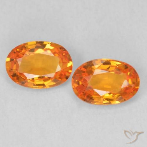 1.04ctw Natural Naranja claro Zafiro, Ovalada, VVS