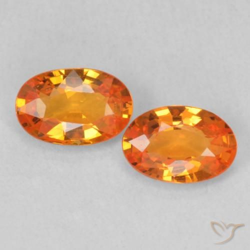 1.07ctw Natural Naranja claro Zafiro, Ovalada, VVS