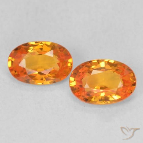 1.08ctw Natural Naranja claro Zafiro, Ovalada, VVS