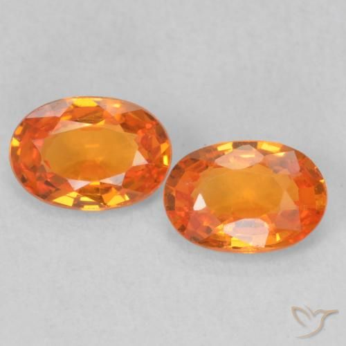 1.20ctw Natural Naranja claro Zafiro, Ovalada, VS