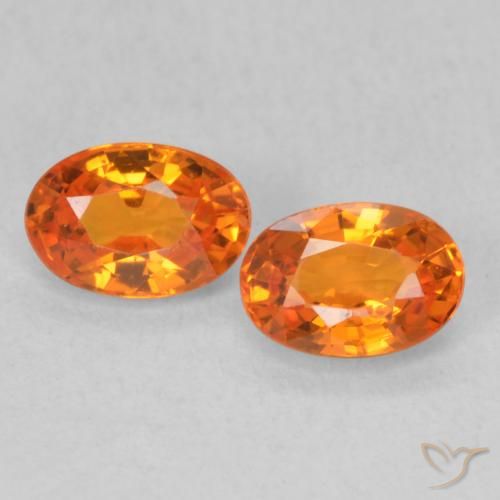 1.22ctw Natural Naranja medio Zafiro, Ovalada, VS