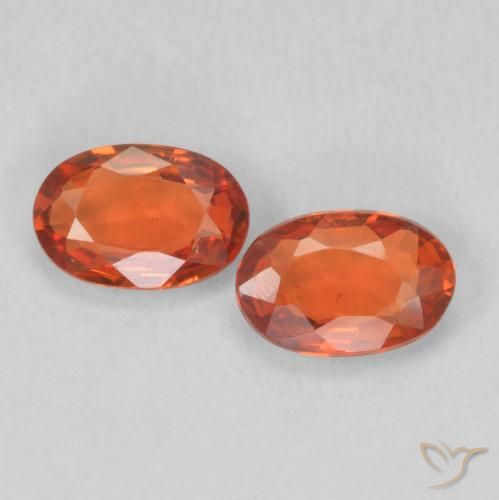 1.20ctw Natural Naranja fuego Zafiro, Ovalada, VS