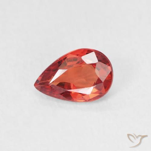 0.46ct Natural Rojo carmesí claro Zafiro, En forma de pera, VVS-VS