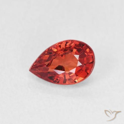 0.64ct Natural Rojo medio Zafiro, En forma de pera, VVS-VS