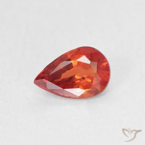 0.51ct Natural Rojo intenso Zafiro, En forma de pera, VVS-VS