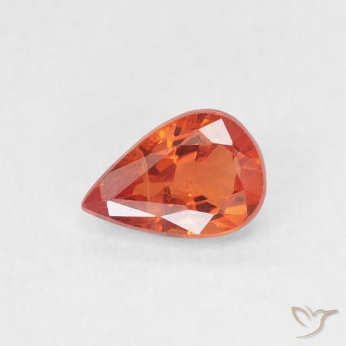 0.58ct Natural Rojo medio Zafiro, En forma de pera, VS