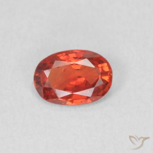 0.48ct Natural Rojo medio Zafiro, Ovalada, VS