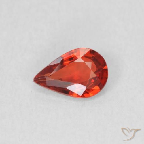 0.40ct Natural Rojo claro Zafiro, En forma de pera, VVS-VS