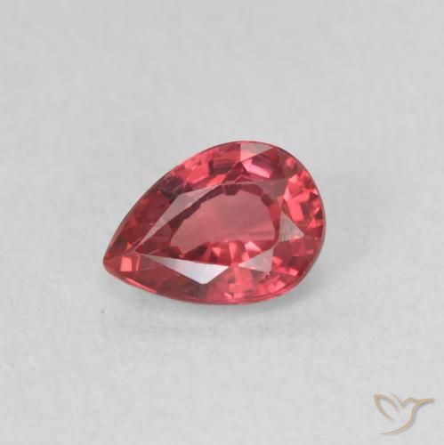 0.61ct Natural Rojo escarlata Zafiro, En forma de pera, VVS-VS