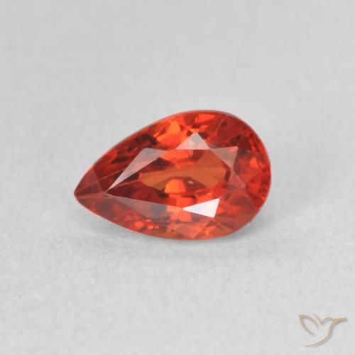 0.73ct Natural Rojo intenso Zafiro, En forma de pera, VVS-VS