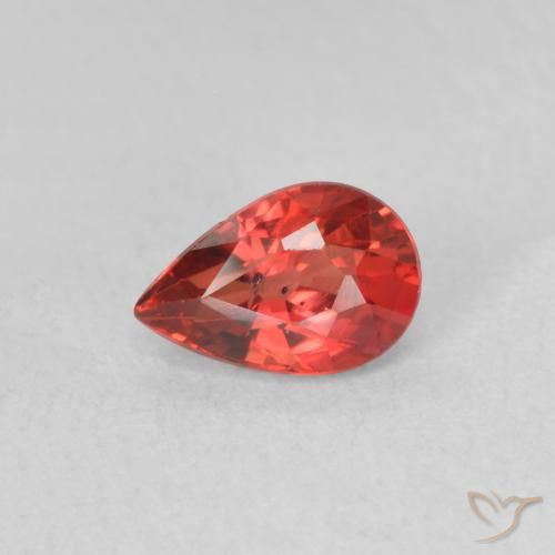 0.56ct Natural Rojo intenso Zafiro, En forma de pera, VS