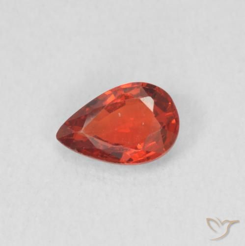 0.42ct Natural Rojo intenso Zafiro, En forma de pera, VS