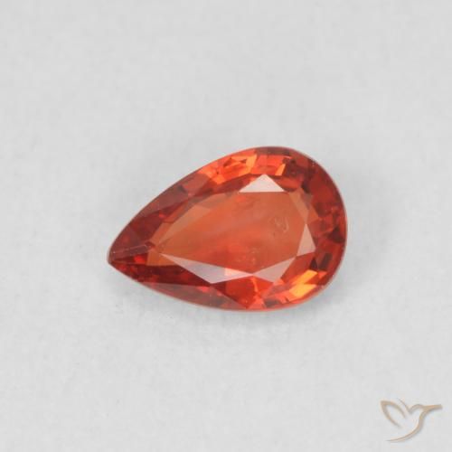 0.55ct Natural Rojo intenso Zafiro, En forma de pera, VS