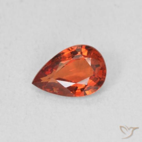 0.48ct Natural Rojo intenso Zafiro, En forma de pera, VS