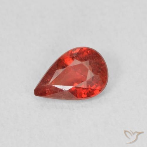 0.43ct Natural Rojo carmesí claro Zafiro, En forma de pera, VS