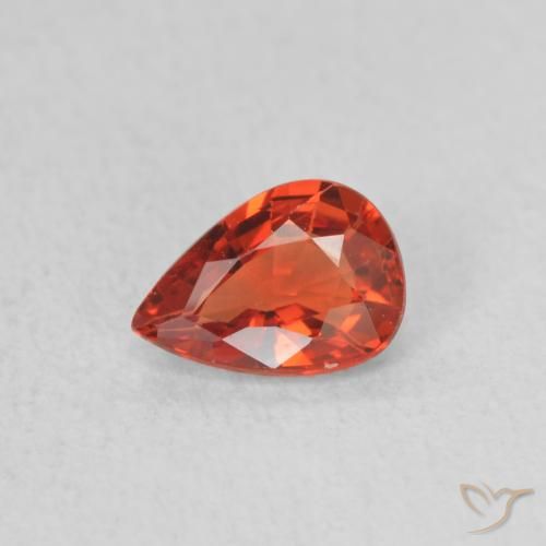 0.41ct Natural Rojo carmesí claro Zafiro, En forma de pera, VS