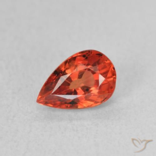 0.66ct Natural Rojo intenso Zafiro, En forma de pera, VVS-VS