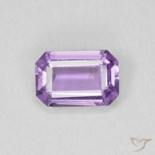 0.68ct Natural Violeta rosáceo claro Zafiro, corte esmeralda, VS