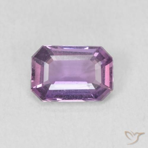 0.65ct Natural Púrpura medio Zafiro, corte esmeralda, VVS-VS