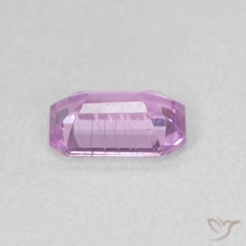 Zafiro Púrpura lila natural de 0.60 ct, Corte Octágono / Esmeralda, VVS-VS