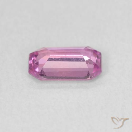 Zafiro Rosado púrpura natural de 0.57 ct, Corte Octágono / Esmeralda, VVS
