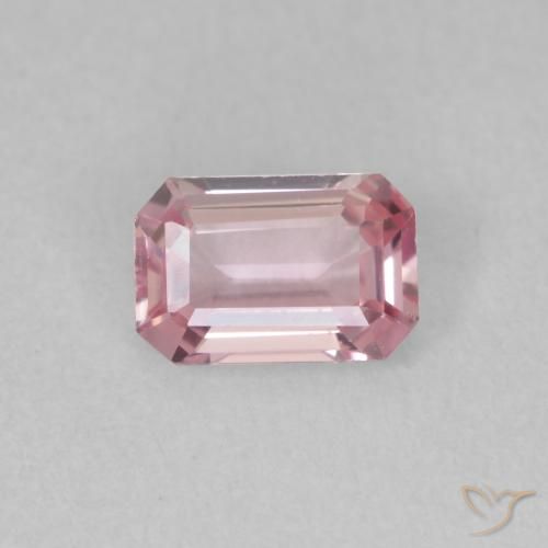 0.66ct Natural Tono rosado Bubblegum Zafiro, corte esmeralda, VVS