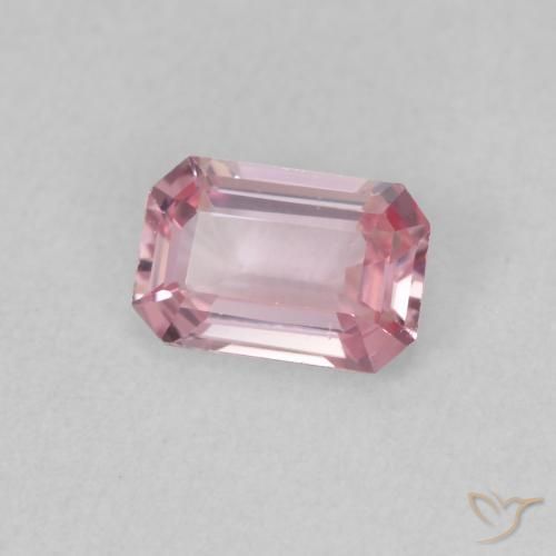 Zafiro Tono rosado Bubblegum natural de 0.66 ct, Corte Octágono / Esmeralda, VVS