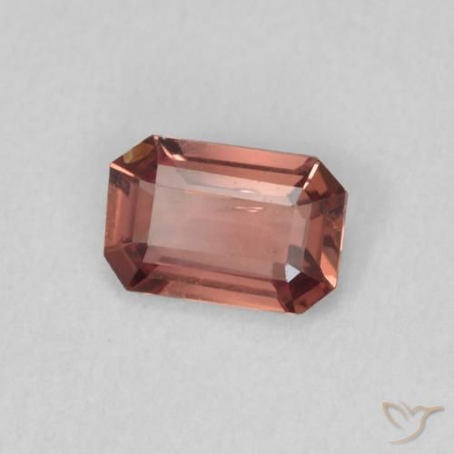 Zafiro Rosado naranja natural de 0.61 ct, Corte Octágono / Esmeralda, VVS-VS