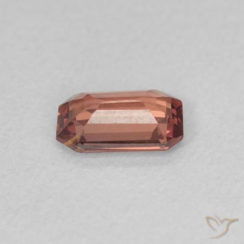 Zafiro Rosado naranja natural de 0.61 ct, Corte Octágono / Esmeralda, VVS-VS