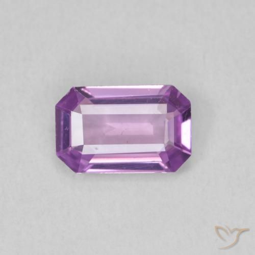 0.57ct Natural Púrpura claro Zafiro, corte esmeralda, VVS-VS