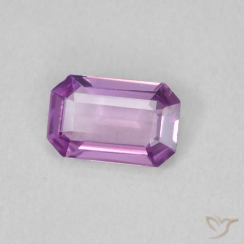 Zafiro Púrpura claro natural de 0.57 ct, Corte Octágono / Esmeralda, VVS-VS