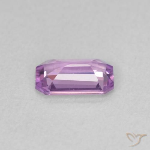 Zafiro Púrpura claro natural de 0.57 ct, Corte Octágono / Esmeralda, VVS-VS