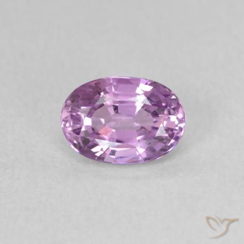 0.73ct Natural Púrpura rosáceo medio Zafiro, Ovalada, VS