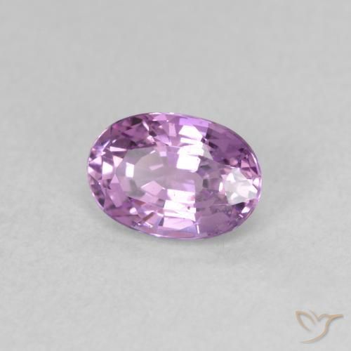 Zafiro Púrpura rosáceo medio natural de 0.73 ct, Ovalada, VS