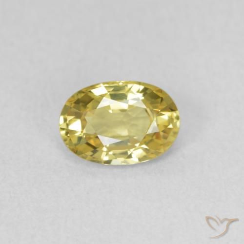 0.54ct Natural Dorado claro Zafiro, Ovalada, VVS