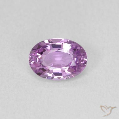 0.57ct Natural Púrpura claro Zafiro, Ovalada, VVS
