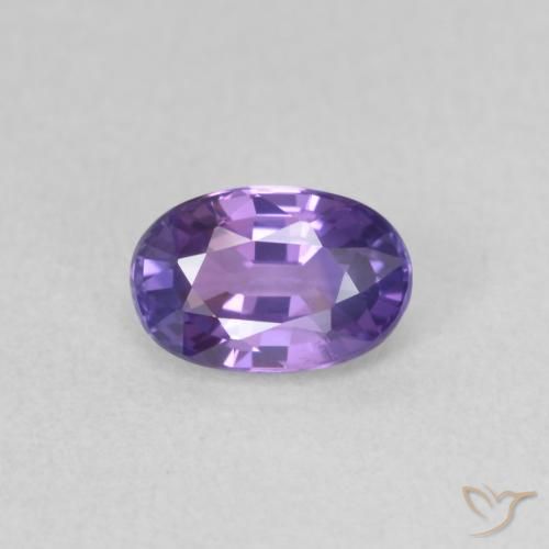 0.70ct Natural Violeta medio Zafiro, Ovalada, VVS