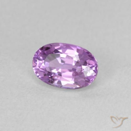 Zafiro Púrpura eléctrico natural de 0.76 ct, Ovalada, VS