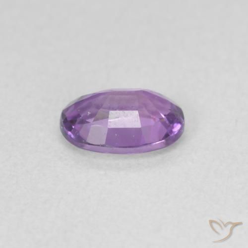 Zafiro Violeta oscuro natural de 0.63 ct, Ovalada, VVS