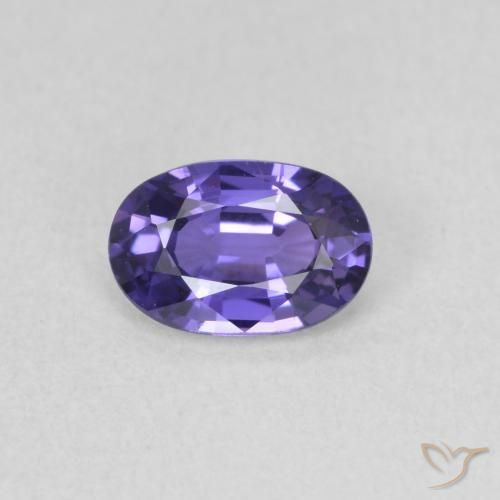 0.65ct Natural Púrpura oscuro Zafiro, Ovalada, VVS