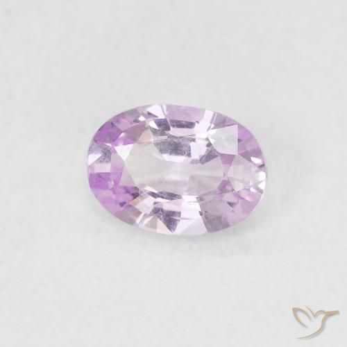 Zafiro Rosado real muy claro natural de 0.54 ct, Ovalada, VVS