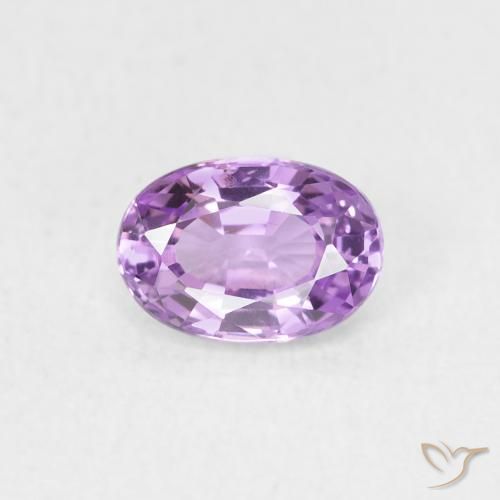 0.64ct Natural Púrpura eléctrico Zafiro, Ovalada, VVS
