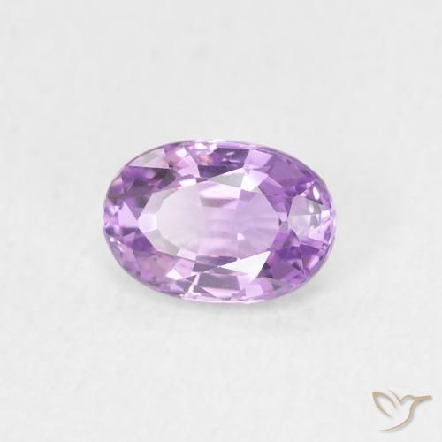 Zafiro Púrpura eléctrico natural de 0.64 ct, Ovalada, VVS