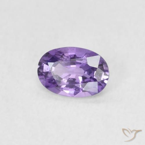 Zafiro Violeta uva claro natural de 0.45 ct, Ovalada, VVS-VS