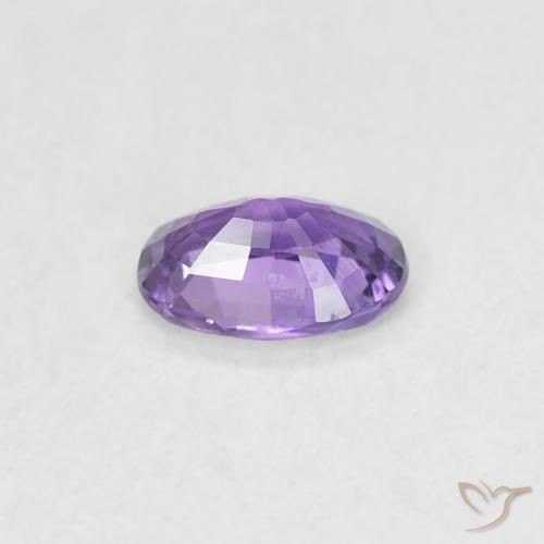 Zafiro Violeta uva claro natural de 0.45 ct, Ovalada, VVS-VS