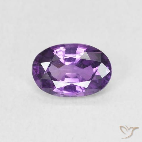 0.67ct Natural Violeta intenso Zafiro, Ovalada, VVS