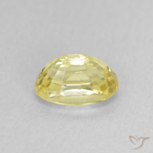 Zafiro Amarillo claro natural de 0.81 ct, Ovalada, VVS
